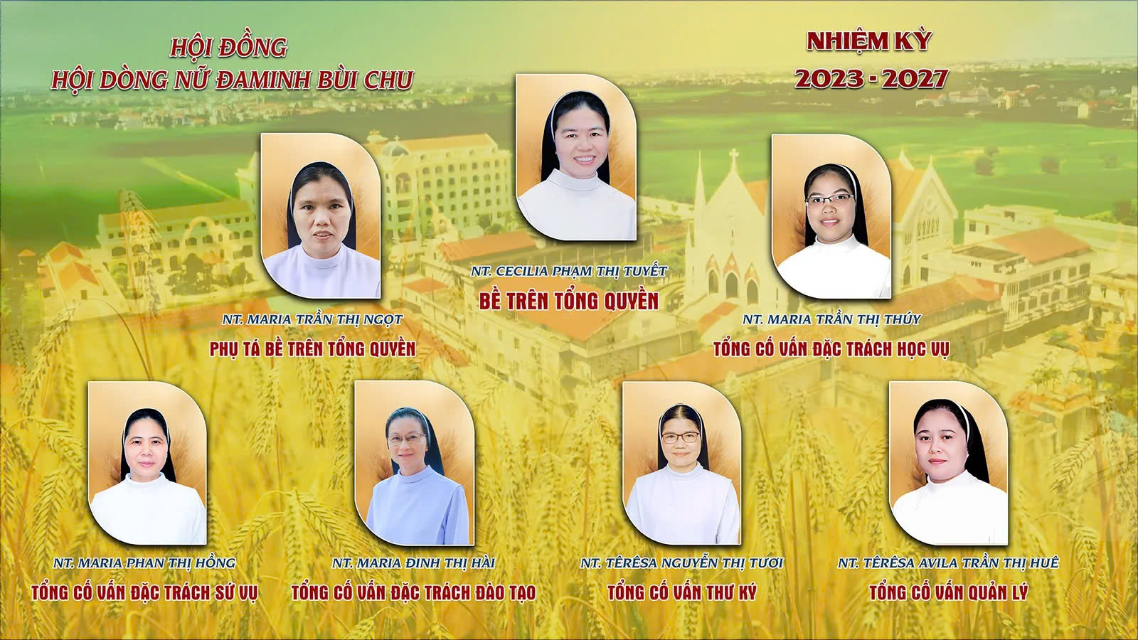 Ban điều hành Hội Dòng Nữ Đa Minh Bùi Chu. Nhiệm kỳ 2023 – 2027