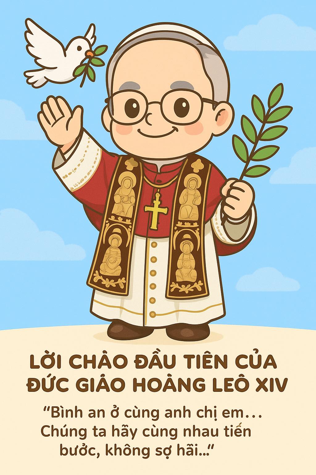 Những lời đầu tiên của Đức Tân Giáo hoàng Lêô XIV
